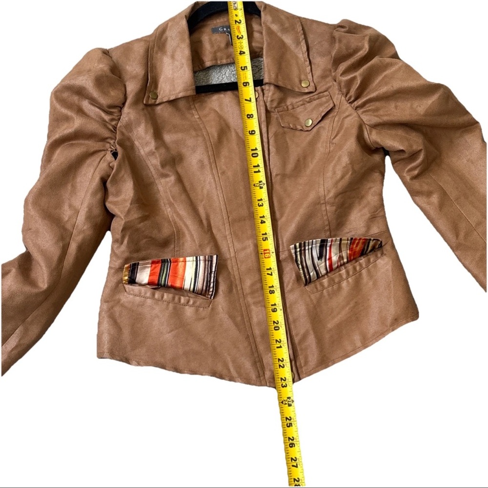 Gracia Women's Rust brown Faux suede Lightweight Jacket Size M - Picture 6 of 16